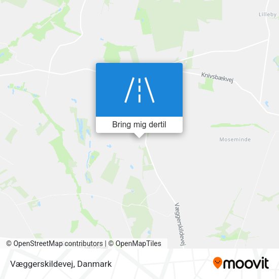 Væggerskildevej kort
