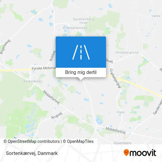 Sortenkærvej kort
