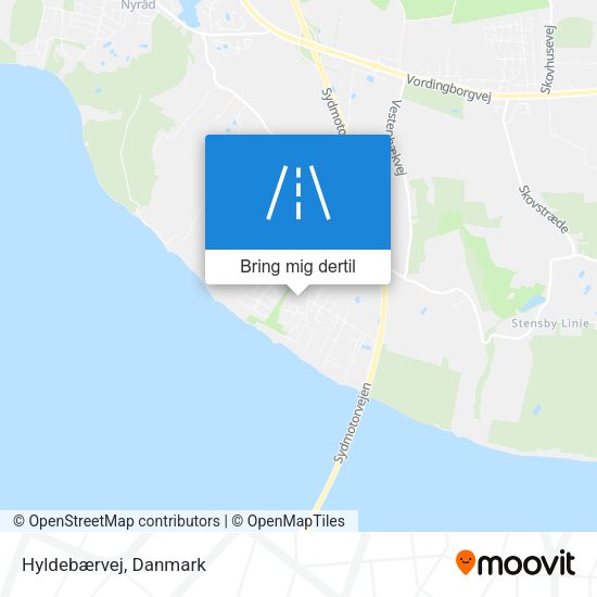 Hyldebærvej kort