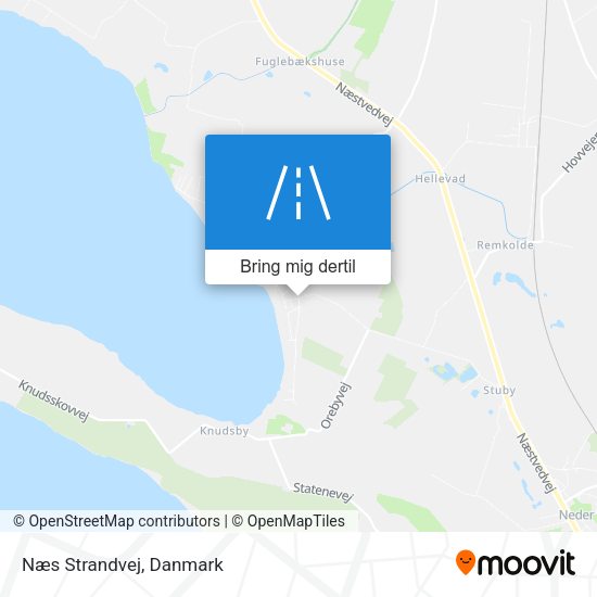 Næs Strandvej kort