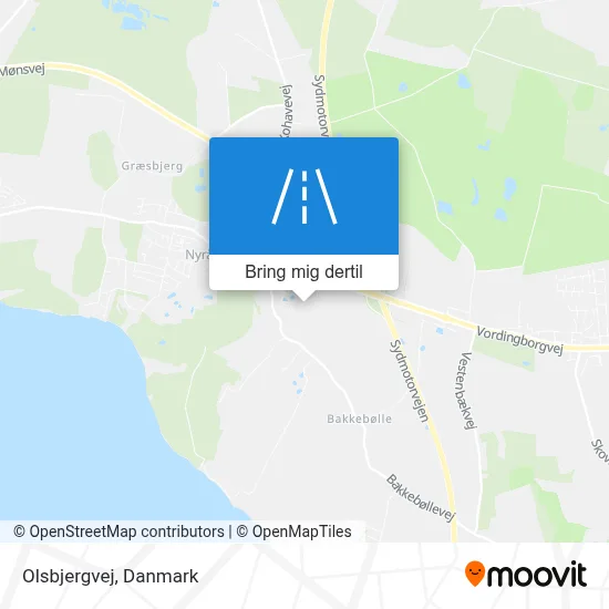 Olsbjergvej kort