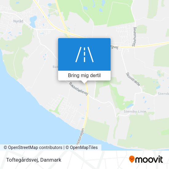 Toftegårdsvej kort