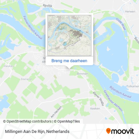 Millingen Aan De Rijn kaart