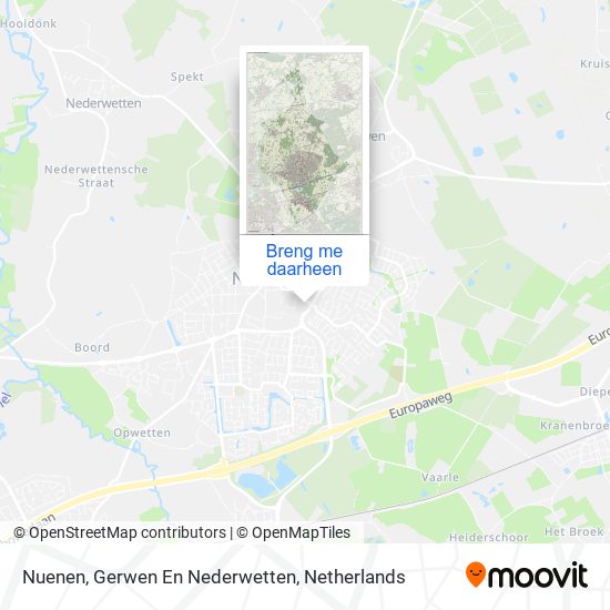Nuenen, Gerwen En Nederwetten kaart