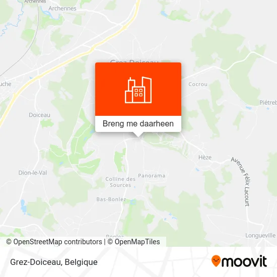 Grez-Doiceau kaart
