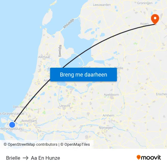 Brielle to Aa En Hunze map