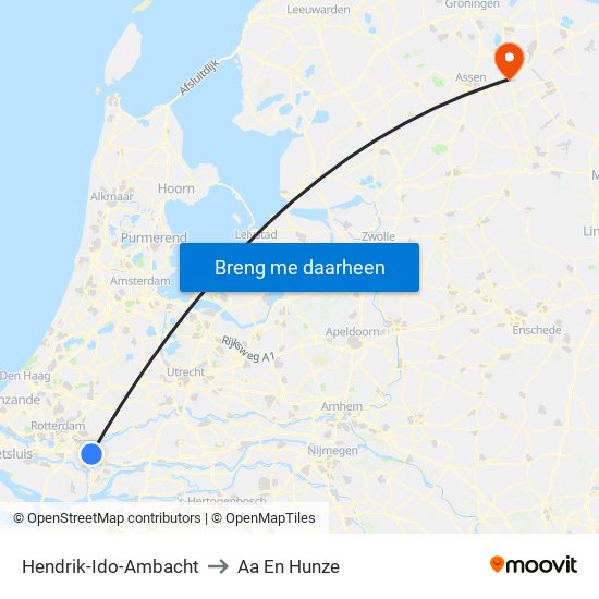 Hendrik-Ido-Ambacht to Aa En Hunze map