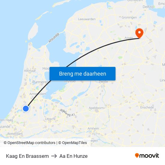 Kaag En Braassem to Aa En Hunze map