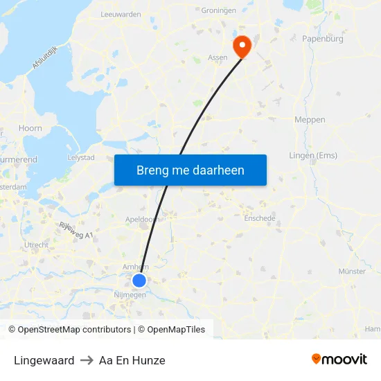 Lingewaard to Aa En Hunze map
