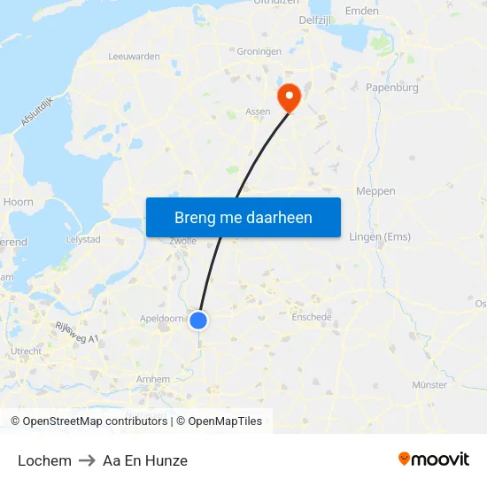 Lochem to Aa En Hunze map