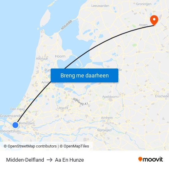 Midden-Delfland to Aa En Hunze map