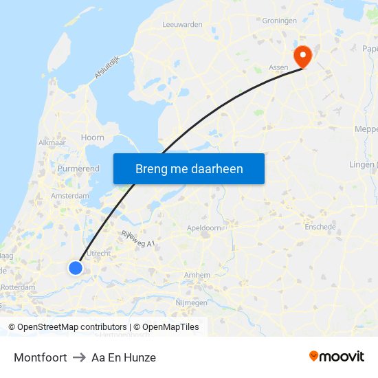 Montfoort to Aa En Hunze map