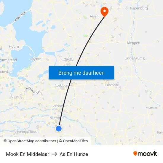 Mook En Middelaar to Aa En Hunze map