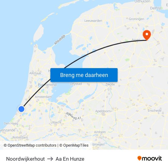 Noordwijkerhout to Aa En Hunze map