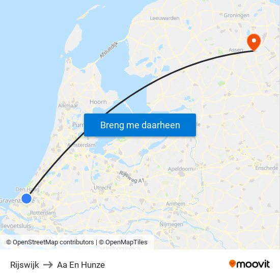 Rijswijk to Aa En Hunze map