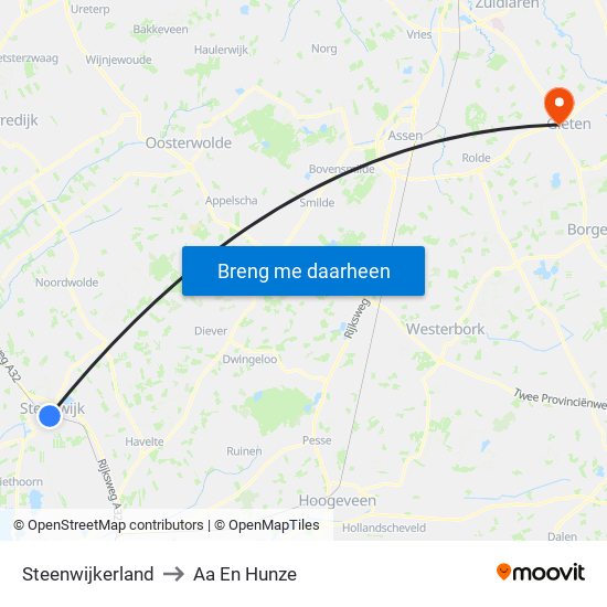 Steenwijkerland to Aa En Hunze map
