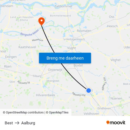 Best to Aalburg map