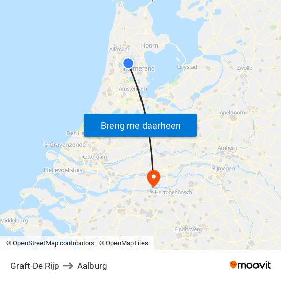 Graft-De Rijp to Aalburg map