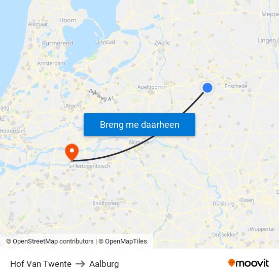 Hof Van Twente to Aalburg map