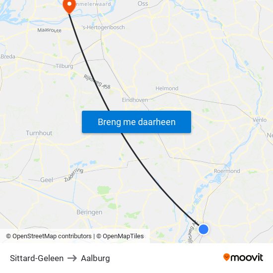 Sittard-Geleen to Aalburg map