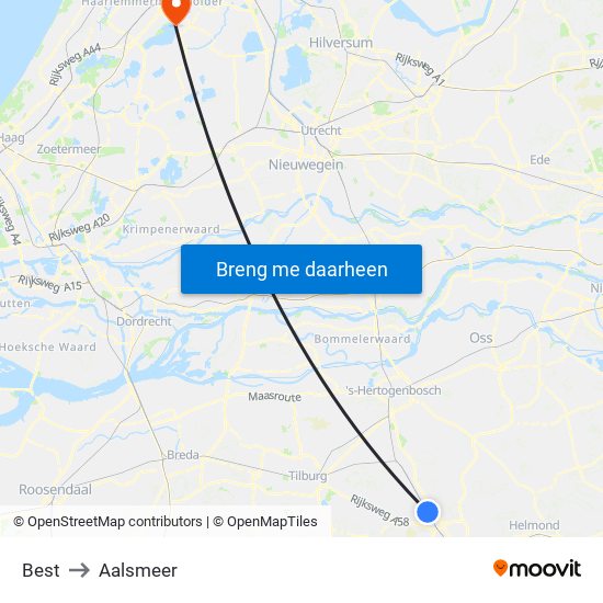 Best to Aalsmeer map