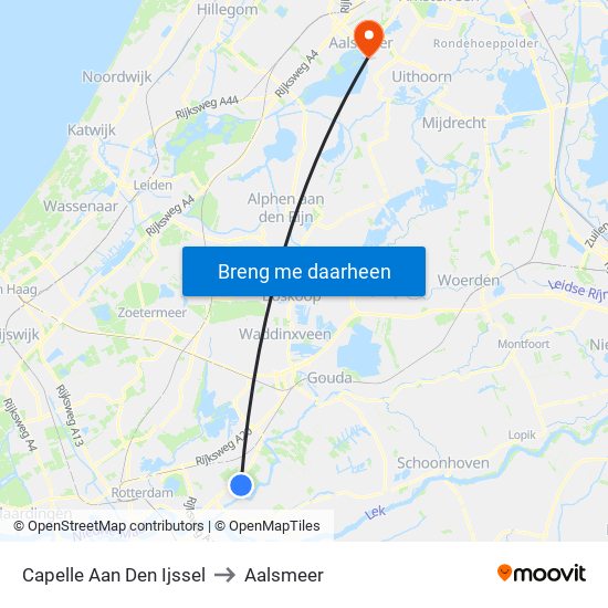 Capelle Aan Den Ijssel to Aalsmeer map