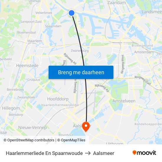 Haarlemmerliede En Spaarnwoude to Aalsmeer map