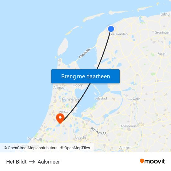 Het Bildt to Aalsmeer map