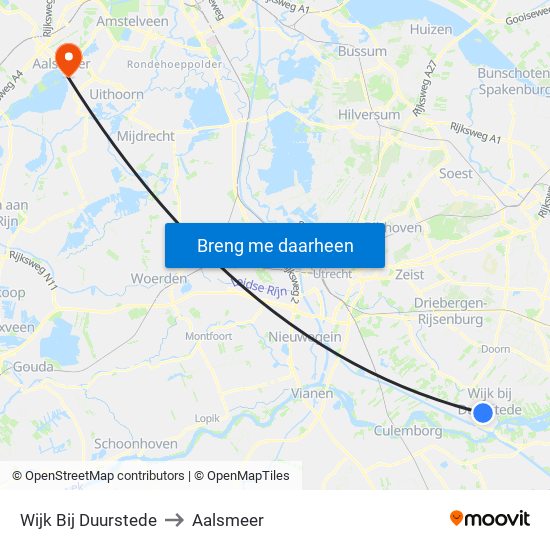 Wijk Bij Duurstede to Aalsmeer map