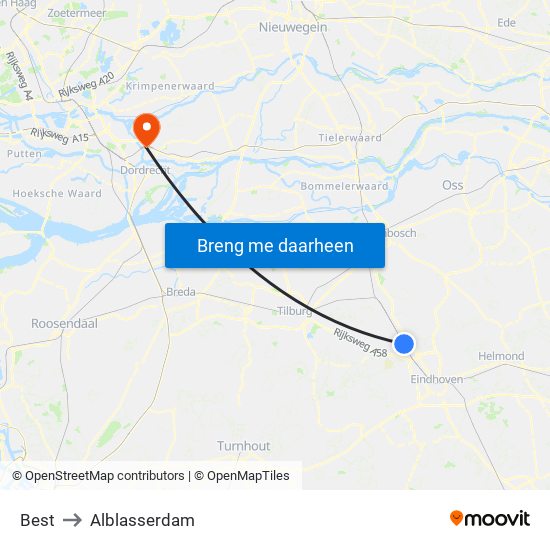 Best to Alblasserdam map
