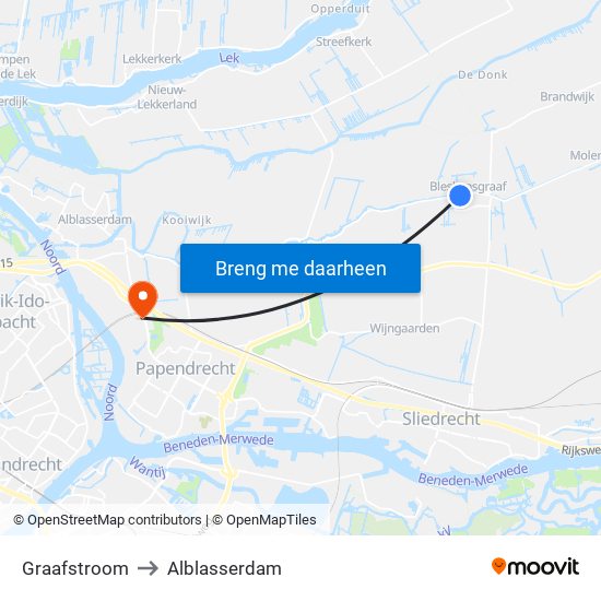 Graafstroom to Alblasserdam map