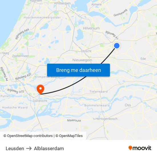 Leusden to Leusden map