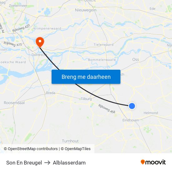 Son En Breugel to Alblasserdam map