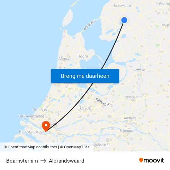 Boarnsterhim to Albrandswaard map