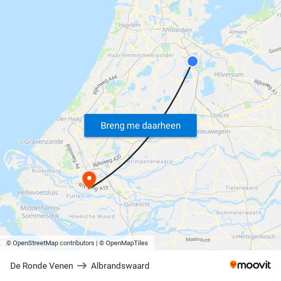 De Ronde Venen to Albrandswaard map