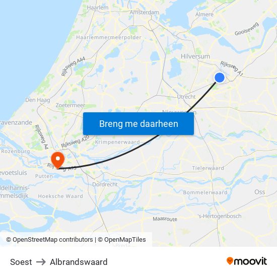 Soest to Albrandswaard map