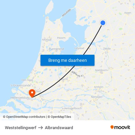 Weststellingwerf to Albrandswaard map