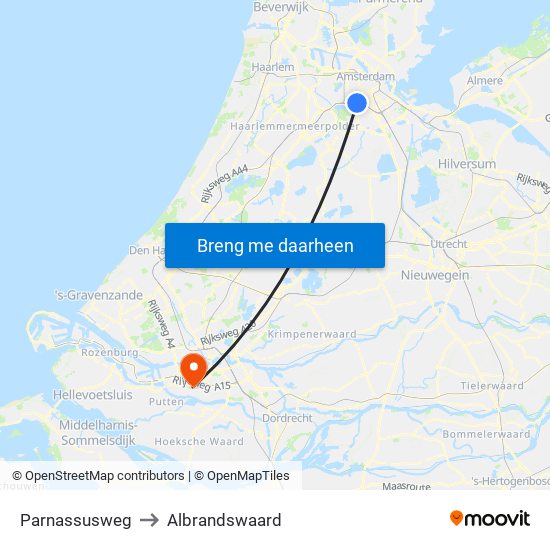 Parnassusweg to Albrandswaard map