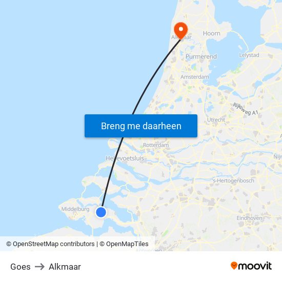 Goes to Alkmaar map