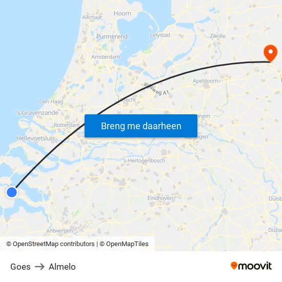 Goes to Almelo map