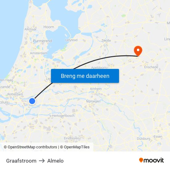 Graafstroom to Almelo map