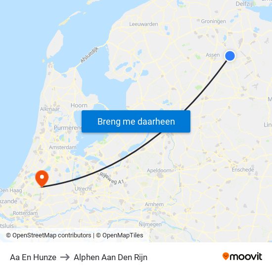 Aa En Hunze to Alphen Aan Den Rijn map