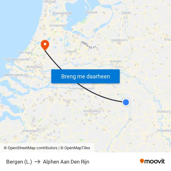 Bergen (L.) to Alphen Aan Den Rijn map