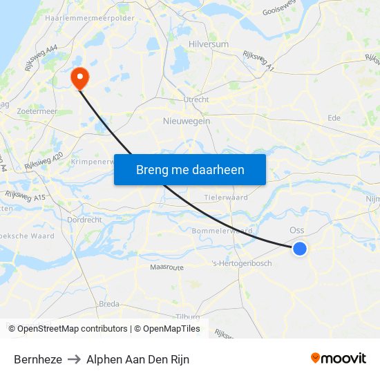 Bernheze to Alphen Aan Den Rijn map