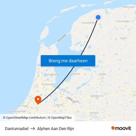 Dantumadiel to Alphen Aan Den Rijn map