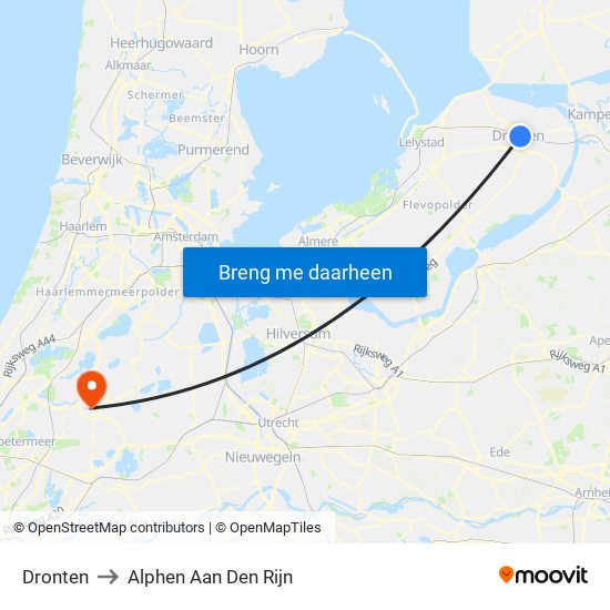 Dronten to Alphen Aan Den Rijn map