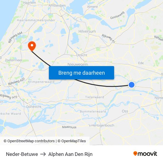 Neder-Betuwe to Alphen Aan Den Rijn map