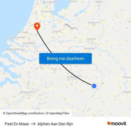 Peel En Maas to Alphen Aan Den Rijn map