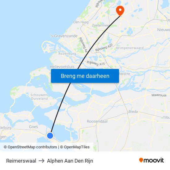 Reimerswaal to Alphen Aan Den Rijn map