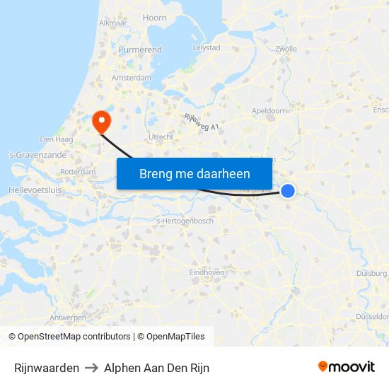 Rijnwaarden to Alphen Aan Den Rijn map